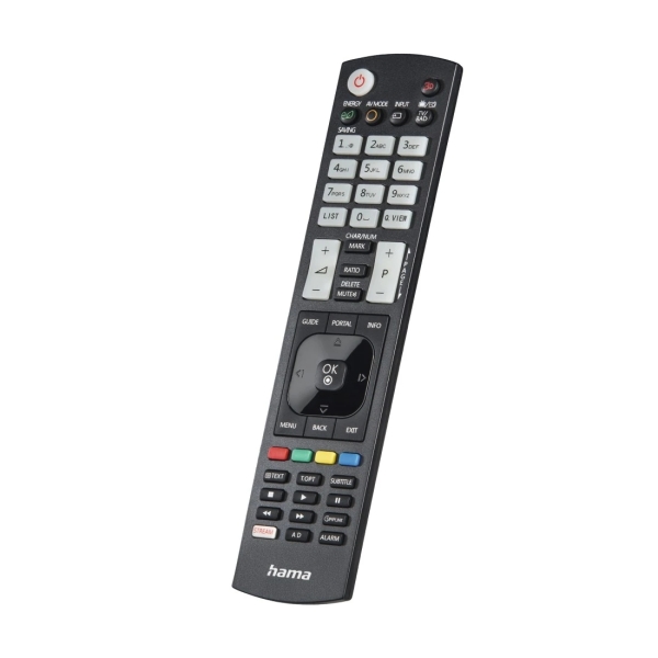 hama mando a distancia para tv lg alcance 10m 52 botones acceso directo a plataformas de streaming 21.6x4.8x2.4cm color negro