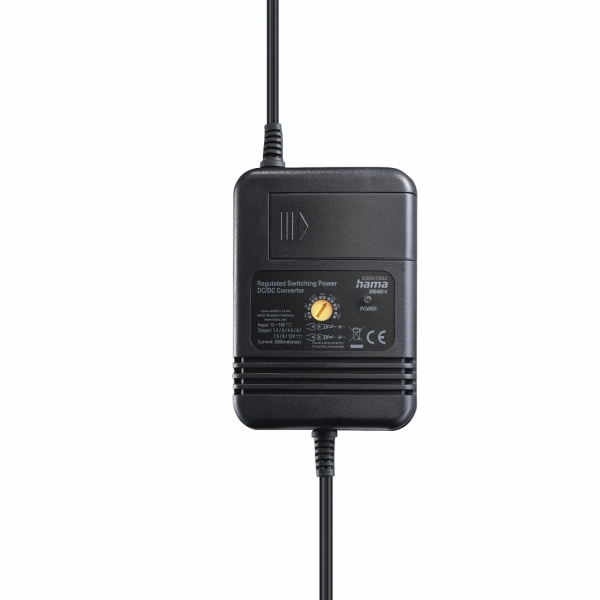 hama fuente de alimentacion para coche 24w voltaje variable color negro