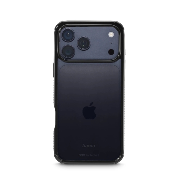 hama extreme protect funda para iphone 17 pro max antideslizante policarbonato proteccion d3o bordes elevados color negro