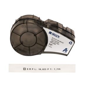 brady m21 375 461 aw cinta de etiquetas original poliester texto negro sobre fondo blanco ancho 9.53mm x 6,40m