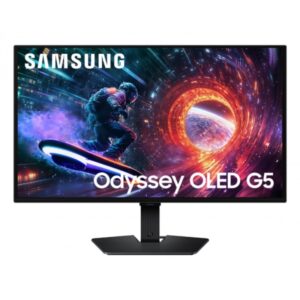 samsung odyssey oled g5 monitor 27" oled qhd 180hz freesync hdr10 respuesta 0.03ms angulo de vision 178º hdmi, displayport vesa 100x100mm