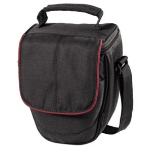 hama start up bolso para camara 110 colt slr bandolera peso ligero asa de mano 15x10x16.5cm color negro y rojo