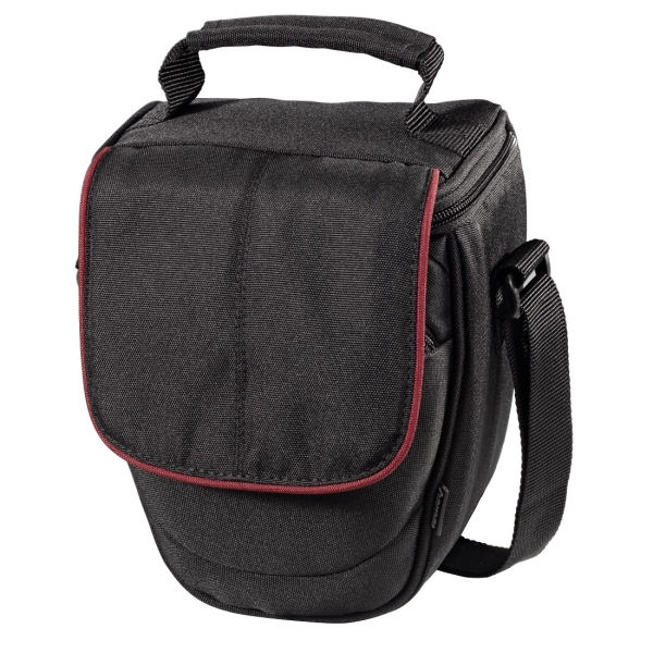 hama start up bolso para camara 110 colt slr bandolera peso ligero asa de mano 15x10x16.5cm color negro y rojo