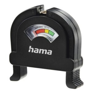 hama comprobador de pilas y baterias universal pantalla analogica color negro