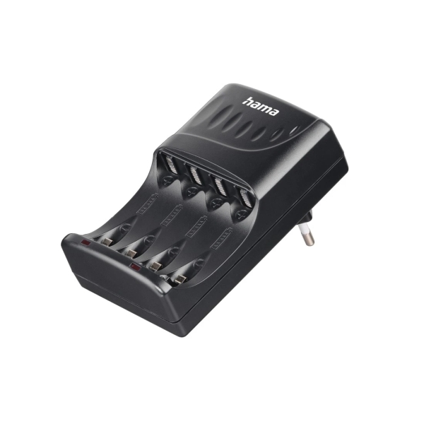 hama cargador de pilar recargables aa y aaa luz led proteccion de sobrecarga temporizador color negro