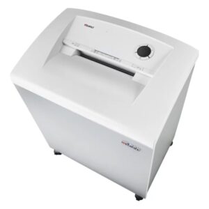 dahle 114 destructora de papel manual corte en tiras p 2 destruye hasta 35 hojas capacidad de la papelera 140l ruedas giratorias color gris