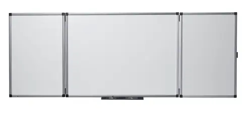 nobo classic pizarra magnetica plegable de esmalte medidas cerrada 1200x900mm, abierta 2400x900mm color blanco