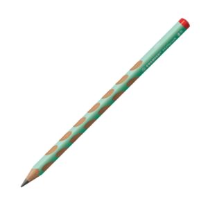 stabilo easygraph pastel lapiz de grafito mina hb de 3.15mm diseño ergonomico uso diestro color verde pastel