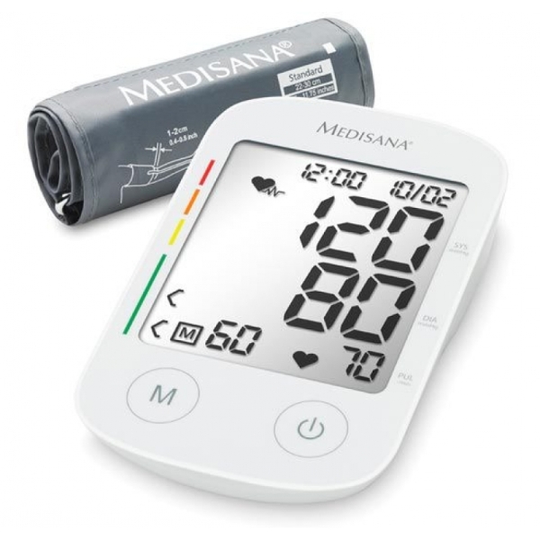 medisana bu535 tensiometro de brazo automatico medicion oscilometrica precisa con deteccion de arritmias 120 memorias para 2 usuarios pantalla xl de alta legibilidad manguito 22‑36cm