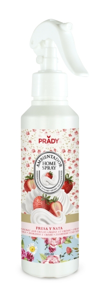 prady ambientador home spray nata y fresa frasco de 220 ml spray pulverizador