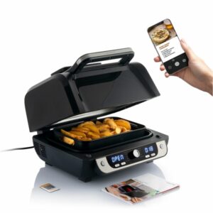 innovagoods fryinn 12 in 1 6000 freidora de aire con grill 3400w 6l antiadherente incluye accesorios temperatura regulable apto lavavajillas recetario 41x28.2x39cm color negro