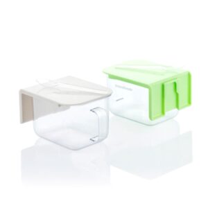 innovagoods handstore pack de 2 recipientes de cocina extraibles capacidad 420ml libre de bpa facil limpieza adhesivos de calidad 12.5x7x9cm color verde y gris
