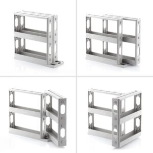 innovagoods rispick organizador de especias polipropileno antideslizante facil limpieza deslizante pivotante capacidad para 20 especias 10x28x28.5 45cm color gris