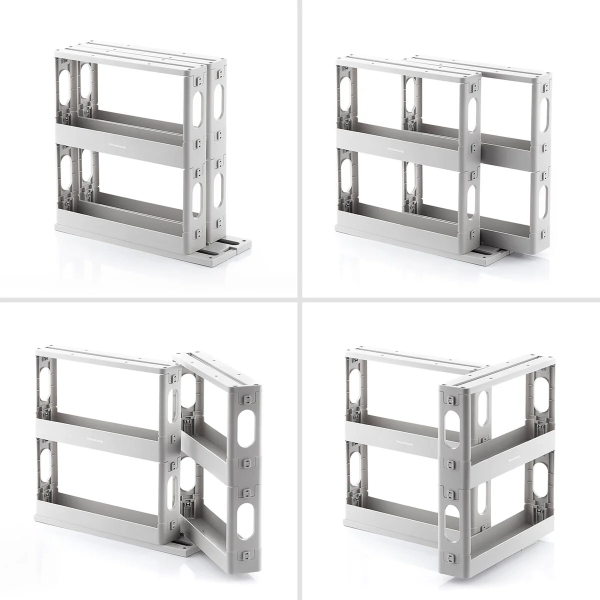innovagoods rispick organizador de especias polipropileno antideslizante facil limpieza deslizante pivotante capacidad para 20 especias 10x28x28.5 45cm color gris