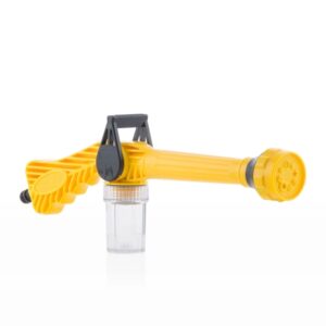 innovagoods forzater pistola de agua a presion 8 tipos de chorro deposito de 100ml multifuncion 41x15x5.5cm color amarillo