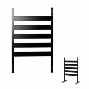 innovagoods towarck toallero electrico de 5 barras potencia 140w ip44 cable 140cm incluye accesorios temperatura regulable temporizador apagado automatico 50x80x10cm color negro