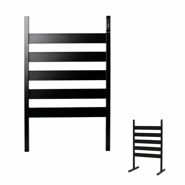 innovagoods towarck toallero electrico de 5 barras potencia 140w ip44 cable 140cm incluye accesorios temperatura regulable temporizador apagado automatico 50x80x10cm color negro