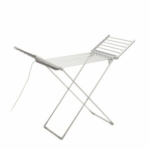 innovagoods drywing tendedero electrico plegable con alas 230w 20 barras soporta hasta 15kg cable 140cm temperatura hasta 55ºc plegable 132x6x54cm color gris