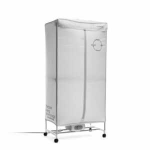 innovagoods dupledry secadora electrica portatil de 2 alturas 1200w capacidad 15kg cable 140cm temperatura hasta 70ºc acero inoxidable temporizador 70x150x45cm color gris