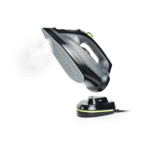 innovagoods stiron plancha de vapor inalambrica 2400w golpe de vapor 30g/min suela ceramica antiadherente deposito 320ml cable 2m sistema antigoteo 32.5x15x13cm color negro