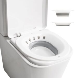innovagoods fopobi bide plegable para inodoro soporta hasta 140kg orificio para colgar plegable facil limpieza 36x38.5x13.5cm color blanco