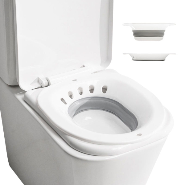 innovagoods fopobi bide plegable para inodoro soporta hasta 140kg orificio para colgar plegable facil limpieza 36x38.5x13.5cm color blanco