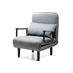 innovagoods softfa sofa cama individual 4 en 1 soporta hasta 150kg respaldo reclinable plegable multifuncion pies antideslizantes incluye cojin 64x80x68cm color gris y negro