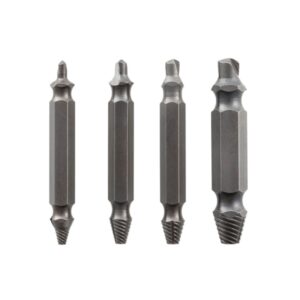 innovagoods brocas para extraer tornillos acero templado endurecido 4 piezas universal color gris