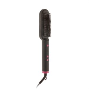 innovagoods cestrus cepillo alisador ceramico potencia 45w cable giratorio 150cm temperatura regulable proteccion antiquemaduras 27x4x4.2cm color negro y fucsia