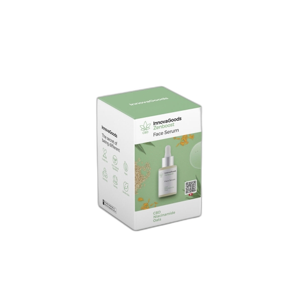 innovagoods zenboost serum facial con cbd contenido 30ml vegano uso diario dermatologicamente probado no testado en animales