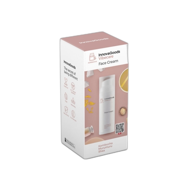 innovagoods vibecare crema facial hidratante de kombucha contenido 50ml vegano uso diario dermatologicamente probado no testado en animales