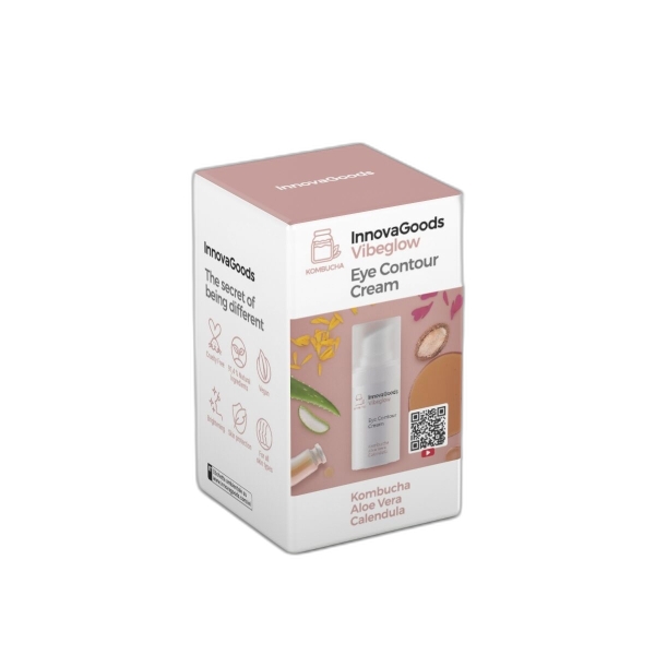 innovagoods vibeglow contorno de ojos de kombucha contenido 15ml vegano uso diario no testado en animales