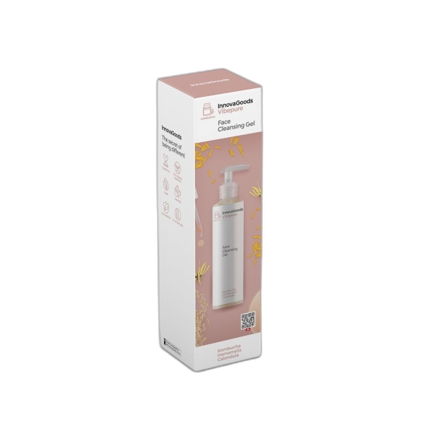 innovagoods vibepure gel limpiador facial de kombucha contenido 200ml vegano uso diario dermatologicamente probado no testado en animales