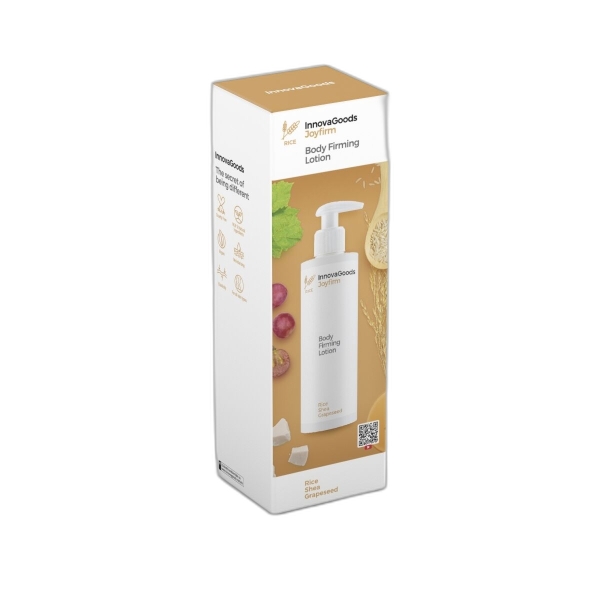 innovagoods joyfirm locion corporal reafirmante de arroz contenido 250ml vegano uso diario dermatologicamente probado no testado en animales