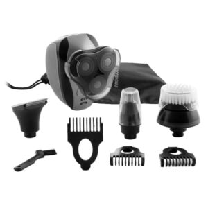innovagoods shavestyler afeitadora 5 en 1 autonomia 45min bateria 600mah ipx7 recargable acero inoxidable multifuncion cabezales incluidos incluye peines guia 6x9x8cm color negro