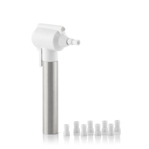 innovagoods pearlsher blanqueador y pulidor dental inalambrico luz led acero inoxidable multifuncion facil limpieza cabezal rotatorio 9 puntas de goma 6.5x13x2.5cm color blanco