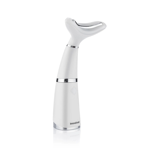 innovagoods kinred reductor de papada bateria 500mah recargable fototerapia termoterapia vibracion 10x17x4cm color blanco