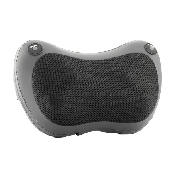 innovagoods shissage masajeador shiatsu compacto 20w 3 velocidades multifuncion cabezales giratorios apagado automatico funcion calor 29x14.5x10cm color gris y negro
