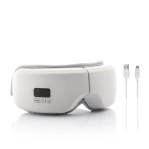 innovagoods eyesky masajeador de ojos con compresion de aire 4 en 1 bluetooth bateria 1000mah recargable funcion calor 22x12.5x9cm color gris