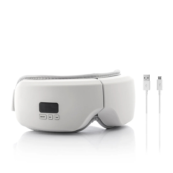 innovagoods eyesky masajeador de ojos con compresion de aire 4 en 1 bluetooth bateria 1000mah recargable funcion calor 22x12.5x9cm color gris