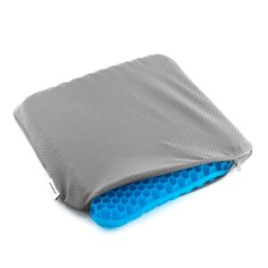 innovagoods hexafresh cojin de gel de panal de abeja antideslizante refrigerante funda extraible para limpieza 39x37x3cm color azul
