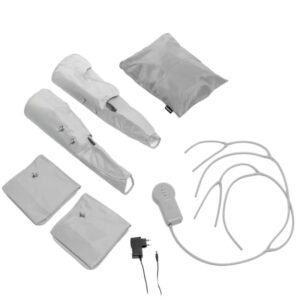 innovagoods maspres masajeador de piernas por compresion de aire cable 90cm presion hasta 96kpa 4 niveles de intensidad bolsa de transporte control desmontable color gris
