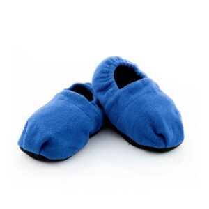 innovagoods zapatillas de casa calentables en microondas facil limpieza sacos con perlas de arcilla poliester unisex talla unica calor hasta 1h color azul