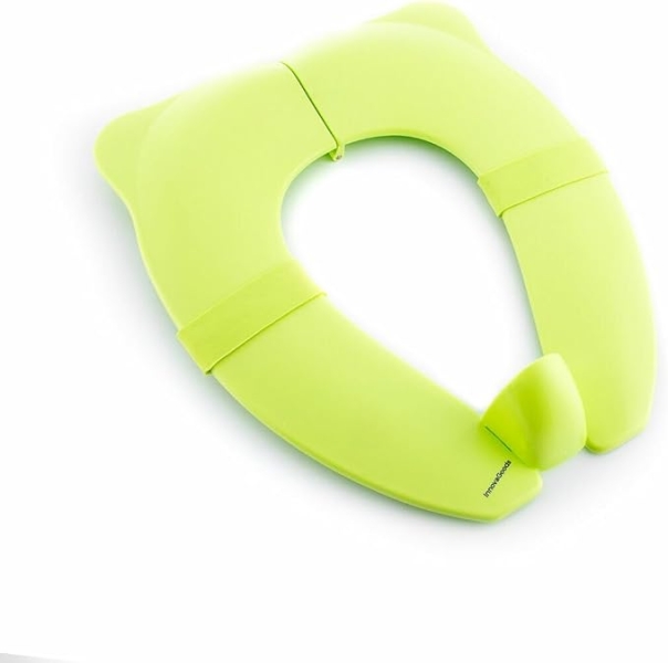 innovagoods foltry reductor de inodoro plegable antisalpicaduras antideslizante facil limpieza 29x6x34cm color verde