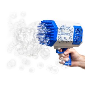 innovagoods gubles xl pistola de burbujas gigante bateria 1200mah luz led incluye accesorios recargable 20.8x20.8x11cm color azul y gris