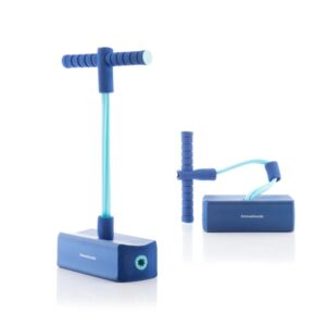 innovagoods funp pogo saltarin de goma soporta hasta 70kg antideslizante sonido de pitido 55x24x11cm color azul