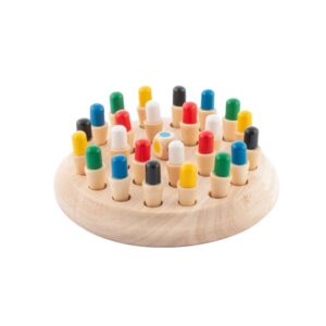 innovagoods taeda ajedrez de memoria madera 26 piezas 17x6cm multicolor