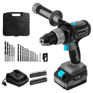 cecotec cecoraptor perfect impactdrill 4020 brushless ultra taladro percutor inalambrico torque 46nm 2000rpm 3000ipm bateria 4ah 20v luz led incluye accesorios color negro y gris