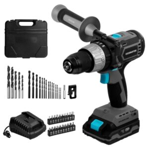 cecotec cecoraptor perfect impactdrill 2020 brushless ultra taladro percutor inalambrico torque 46nm 2000rpm 3000ipm bateria 2ah 20v luz led incluye accesorios color negro y gris
