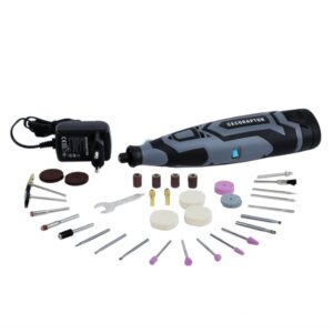 cecotec cecoraptor polish and sand 1200 ultra multiherramienta rotativa inalambrica 25.000rpm bateria 1.5ah 12v autonomia 60min incluye 60 accesorios color negro y gris